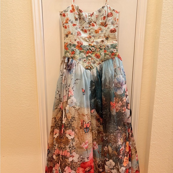 NWT Anthropologie The Muse Basque Waist Midi Floral Dress **SOLD OUT** - Picture 6 of 14